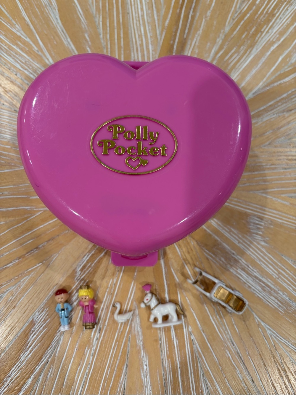 1992 COMPLETE Starlight Castle EUC Lights WORK w Swan Polly Pocket Bluebird